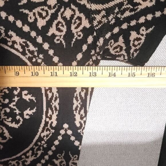 Romeo & Juliet Couture Black White Damask Sweater Dress Womens XSmall A Line - Picture 10 of 13